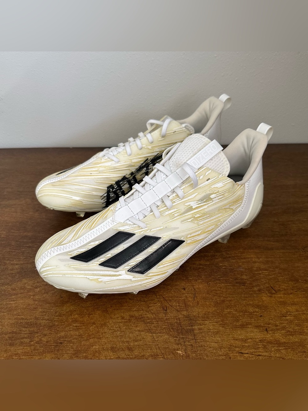 Adidas Adizero Molded Black White Football Cleats GX4049 Men's Size 13